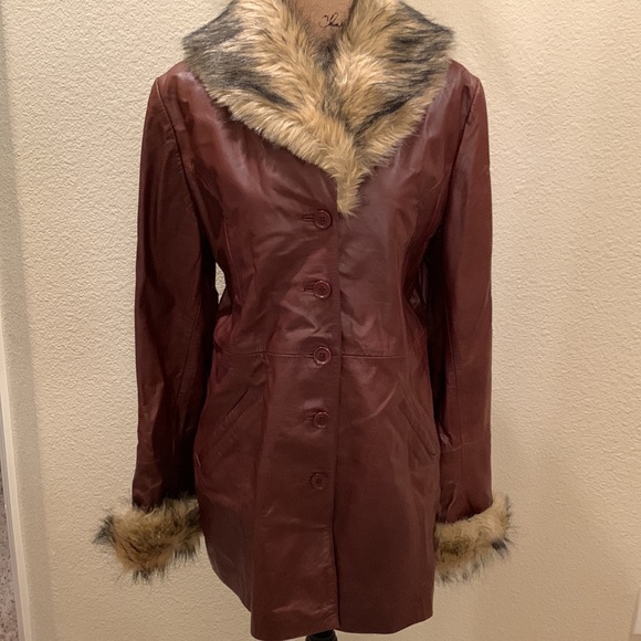 Wilsons Leather Jackets & Blazers - Women's Wilson Long Leather Fur Coat